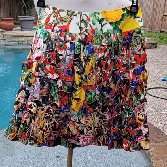 Trelise Cooper made exclusively for RTW Charleston silk floral skirt 6 - Picture 1 of 12